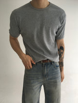waffle ringer short sleeve(3colors)