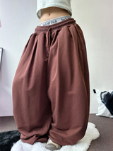 ダウンピンタックバルーンコットンソフティーロングパンツ 🩶🤎🖤3COLOR