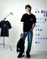 ナイロンポケットコットンTシャツ ブラック