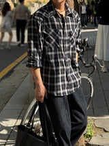 Autumn double check shirt