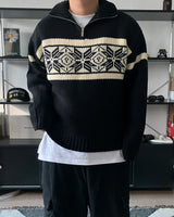 MR Nordic half-zip-up knit (3C)