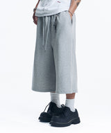 Balloon Baggy Bermuda Sweat Pants - Gray