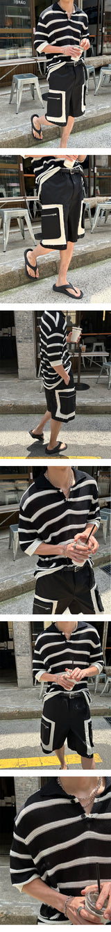 [S/S] Scasi border collar knit (2color)
