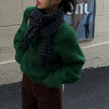 [BELLIDE MADE] Kinsha, mohair V-neck loose fit knit