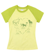 ループ ハート ユニコーン ラグラン スリムフィット ショートスリーブ Tシャツ
