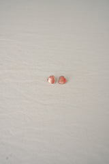[MADE] Silver925_ハートナチュラルアゲート_ピアス (Red,Blue)