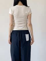Herringbone Wrinkle Short Sleeve T-shirt
