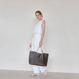 TYVEK FLEXIBLE BAG - Chocolate Brown & Ivory (MEDIUM)