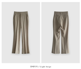 ピケサマーリネンスリットブーツカットスラックス / 2 colors
