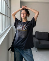 Sporty scene printing over short sleeve