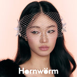 Black butterfly mesh hair clip