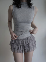 ROLL SLEEVELESS, 3color