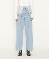 COVERALLS WIDE DENIM PANTS