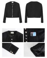 Unique Burton Round Quilting Tweed Jacket