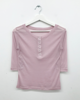 Ets Sheer Henley Neck Sleeveless T-shirt (4color)