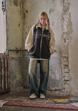 WASHED SIDE LINE DENIM PANTS