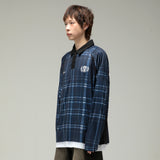 GT117 グラフィティチェック ロングスリーブ (NAVY)