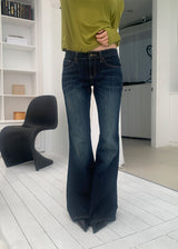 YELLOW STITCH BOOTS CUT DENIM