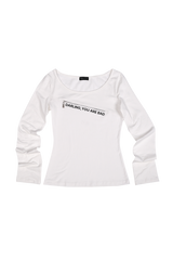 UNZIPPED LOGO T-SHIRT #WHITE