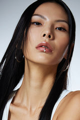 New Shine Star Hoop Earrings (M)
