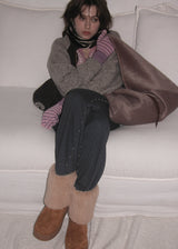 Jeanne Angora Fur Shoulder Bag_Melange Brown
