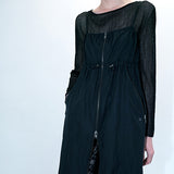 Glittering sheer knit black