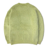 So What Hairy Knit Sweater Light Green