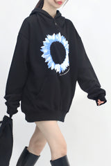 (Unisex) キアンフラワーフーディドTシャツ