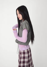 slim puff zip-up