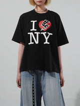 Luv NY クロップドTシャツ