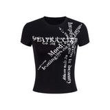 アヴリーヌタイポスリムTシャツ