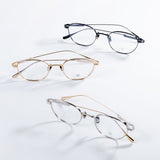 Knouun Round titanium glasses CODE. 102. B Navy