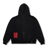 Tech Pocket Oversized Hoodie White Melange / Black
