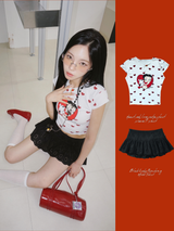 Heart, red, love, cutie, short sleeve T-shirt