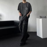 レインオーバルレタリングショートスリーブTシャツ (2 colors/36805)