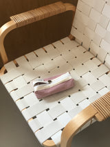 Clam round pencilcase _ Corduroy warm pink