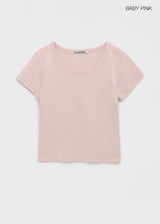 [B-BASIC] スタンダードUネック半袖Tシャツ