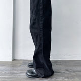Curved Stitch Wide Trousers
