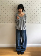 Beart Basic Wide Denim Pants