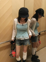 Dot Slub Summer Cardigan (3c)