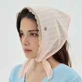 VA Curved Oval Metal Lace Bandana / Pink