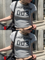  Player003 Crop Half Sleeve T-shirt (3 colors)