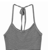 Para stripe halter sleeveless