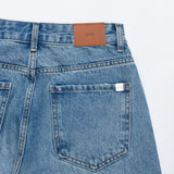 FRONT SIDE PATCHWORK DENIM PANTS code 18106