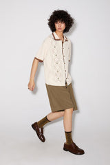 Retro multi-button simple breathable casual shorts for summer