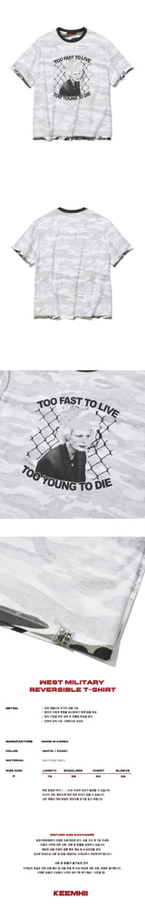 WEST MILITARY REVERSIBLE T-SHIRT - [WHITE]
