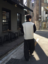 ポートランド 97 カラーブロックニットジップアップ 2C