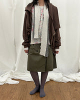 Plush Diagonal  Zip Up (2colors)