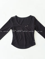 パンチアイレットロングスリーブTシャツ