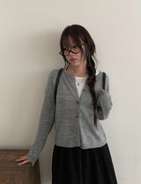 Madi Wool Soft Button Knit Cardigan